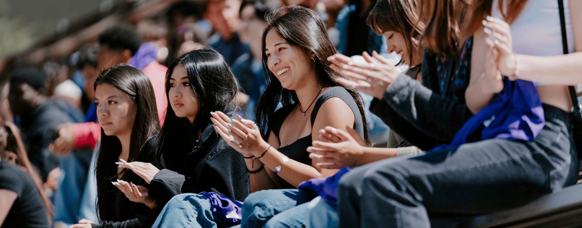 Student celebrate the end of Student Orientation