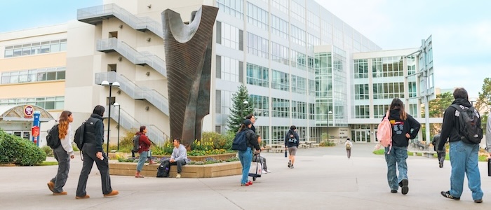 SFSU Library with students