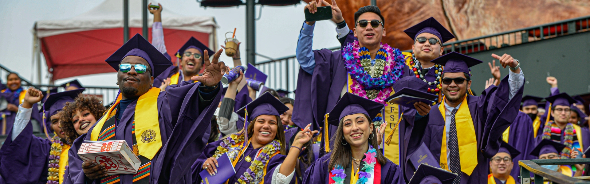 Group of students at commencement