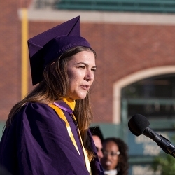 SF State graduate speaking at commencement